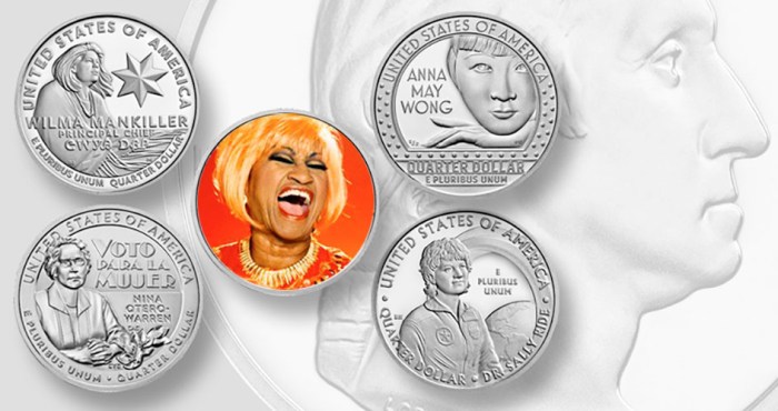 Celia Cruz coin design