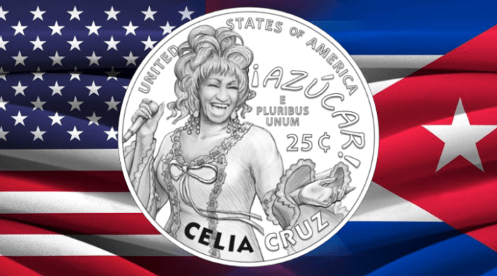 Celia Cruz coin design